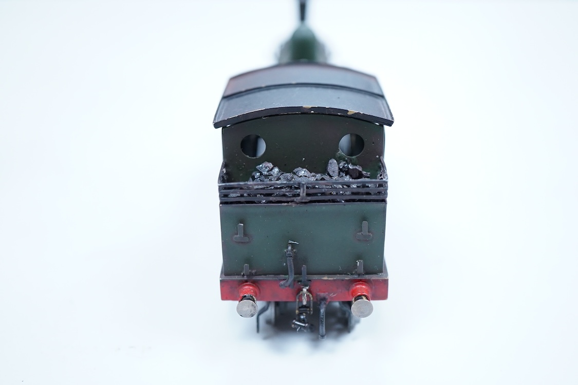 An EM gauge scratch built model railway locomotive by John Worsley, a Southern Railway Adams Class T1 0-4-4T, 367, a highly detailed model with opening smoke box door showing the details of the blast pipe and boiler tube